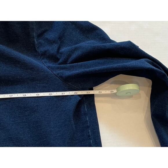 J. Jill Pure Jill Cotton Denim Chambray Zip Up Hoodie Jacket, Size XL - Picture 11 of 12